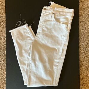 J.Crew 10” high rise skinny jeans, white, 30